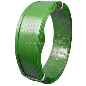 Individuelle 12 mm 16 mm 19 mm 25 mm 32 mm grüne geprägte glatte Kunststoffverpackung mit Polyester-Schale Pet-Bindungsband Rolle