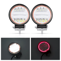 Luz DE TRABAJO Led 4 pulgadas 72W Redondo 55mm Camión Luces de conducción LED Off Road con halo rojo Luz De Trabajo Led 4 pulgadas 72W
