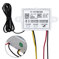 Haute qualité XH-W3001 AC 220V 1500W régulateur de température numérique micro-ordinateur Thermostat interrupteur avec câble 1M