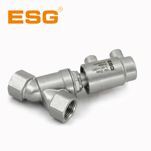 ESG Elite Valves 1AA Series Stainless Steel Angle Seat Valve DN10-DN15 Female Thread Soft <b>Sealing</b> Feeding Pneumatic - Product Image 3