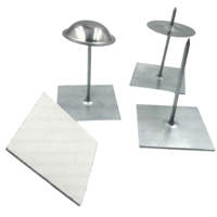 Supports d'isolation autocollants en acier inoxydable pour environnements corrosifs