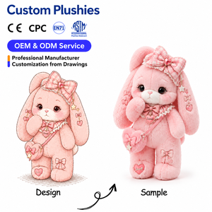 Peluche Coniglio Super Morbido e Carino, Pupazzo in Peluche Corto, Regalo di Buonanotte per Anniversario, Lavabile - Product Image 1