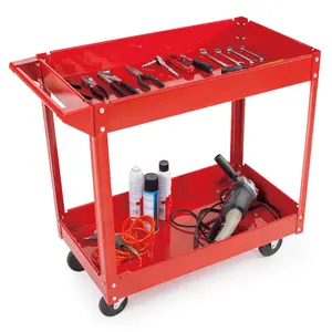 2 Or 3 Tier Rolling Tool Cart Industrial Service Tool Trolley For Garage Warehouse Repair Shop