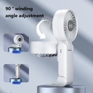 Mini ventilateur portatif pliable à trois vitesses avec crochet, rechargeable par USB, alimenté par batterie, pour usage domestique et extérieur - Product Image 3