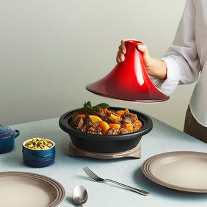 Moroccan <strong>Tagine</strong> <strong>Pot</strong> <strong>Small</strong> <strong>Tagine</strong> Bowl Round Ceramic Casserole Clay <strong>Pot</strong> with Lid - Product Image 1