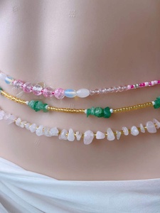 Gaby Nouvelles chaînes de corps et de taille africaines sexy en <span class=keywords><strong>perles</strong></span> de pierre naturelle et de verre sur fil de coton élastique, vente en gros - Product Image 5
