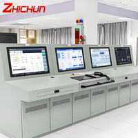 Panel PC Industrial Todo en Uno de 21/24 Pulgadas ZHICHUN con Pantalla Táctil, Computadora Integrada PLC, Consola de Centro de Comando SCADA, Estación de Trabajo