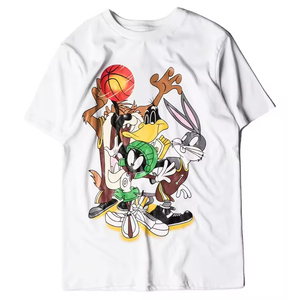 T-shirt da uomo traspirante e morbida con scollo rotondo, stampa 3D di personaggi dei cartoni animati <span class=keywords><strong>Looney</strong></span> Tunes, a maniche corte. - Product Image 2