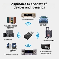 Adaptateur USB Blue.tooth 3.5mm 2-en-1 Haut-parleur sans fil Récepteur audio U.X 5.0 Transmetteur Blue.tooth