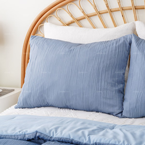 Lot de 3 couettes matelassées en microfibre de polyester froissé bleu aqua <span class=keywords><strong>brillant</strong></span> avec ouate de polyester - Product Image 6