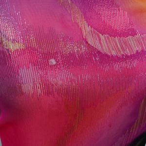 ผ้าไหมเมทัลลิคข้ามทอผ้าผ้ากว้าง114ซม. น้ำหนักเบา Goilden เส้นด้ายโลหะเงาผ้าไหม Ggt - Product Image 4