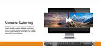 AVMATRIX MSS1611-S Conmutador de Matriz Sin Interrupciones 16x16 3G-SDI, Router de Video 1RU con Pantalla LCD y Alimentación Redundante para Transmisiones