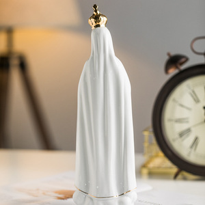 Prêt à expédier : Statue de la <span class=keywords><strong>Vierge</strong></span> Marie Rose de <span class=keywords><strong>Fatima</strong></span>, Artisanat en résine, Ornements religieux, Cadeau pour la maison - Product Image 3