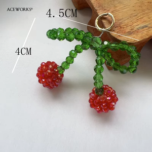 จี้ผลไม้ประดับลูกปัด |   จี้คริสตัลรูปองุ่น เชอร์รี่ พริก ทำมือ DIY สำหรับเครื่องประดับ, เครื่องประดับผม และตกแต่งเสื้อผ้า - Product Image 5