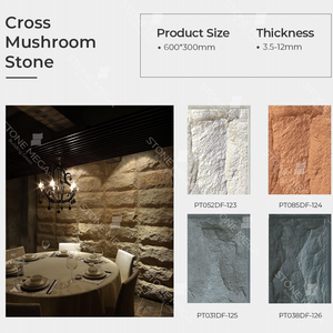 Mềm Linh Hoạt Đá Veneer Gạch Đất <span class=keywords><strong>S</strong></span>ét Mcm Nhân Tạo Mới 3D Crossard Nấm Đá Mcm Trông Giống Như Rock Tường Ốp Cho Bên Ngoài - Product Image 4