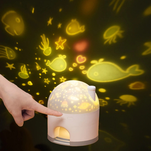Kids Lamp Bedside Children Nightlight Musical Sky Star Projector Night Light