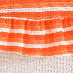 Robe à bretelles rayée pour filles, décorée de fleurs, à volants, pour l'été, tenue décontractée quotidienne - Product Image 4