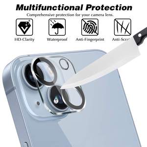 Protection d'objectif personnalisée pour iPhone 15 16 17 – Verre trempé haute transparence à couverture intégrale anti-rayures pour téléphone portable - Product Image 2