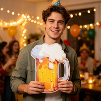 Ensemble d'accessoires de photomaton personnalisés pour fête d'anniversaire, pour enfants et adultes, en PVC et panneau en mousse de 5 mm, avec panneaux amusants et cadre pour selfies, pour événements