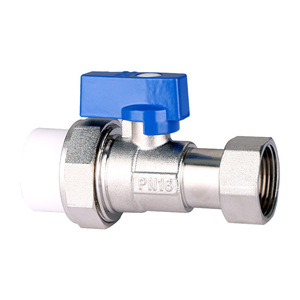 วาล์วบอลทองเหลืองขนาด 1/2 นิ้ว พร้อมข้อต่อ PPR สำหรับท่อน้ำ ระบบ HVAC และระบบพลังงานแสงอาทิตย์ - Product Image 1