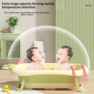 Baignoire pliable pour bébé Summer Infants, grande taille, utilisation à domicile, design de dessin animé, peut être utilisée pour s'asseoir ou s'allonger, 0-12 mois - Product Image 3