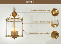 Lustre carré en laiton doré, style industriel rustique, pour cuisine, îlot, salle à manger, entrée extérieure