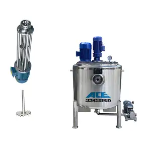 Tanque de mezcla de calefacción eléctrica de acero inoxidable, máquina mezcladora de crema, emulsificación, mezclador líquido