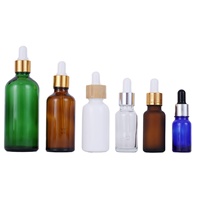 Venta al por mayor de botellas de vidrio con gotero de 10ml, 30ml, 50ml, color ámbar, para aceites esenciales y tinturas, compatibles con difusores de varillas, con serigrafía.
