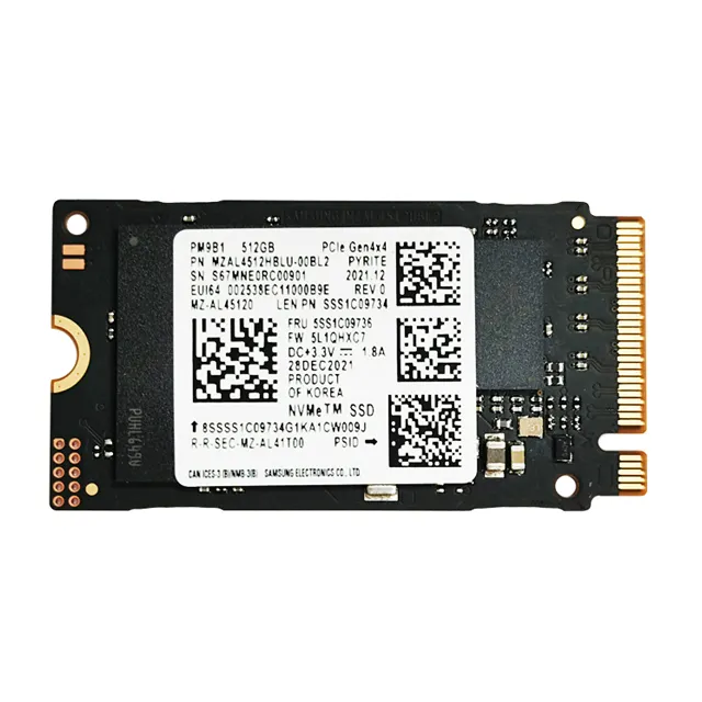 Samsung PM9B1 256GB 512G 1テラバイト2242 M.2 NVMe PCIe Gen4 x4NVMEソリッドステートドライブSSD500GB Surface ProX Pro7スチームデッキ用