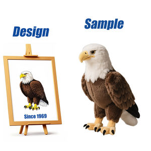 Shengye Custom Brand Figur Puppenspiel zeug Benutzer definierte hochwertige Wildtier vögel America Eagle Printed Stickerei Kuscheltier Spielzeug - Product Image 1