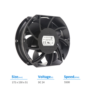 Ventilateur axial de refroidissement pour armoire de commande, onduleur, UPS Delta FFB1524UHG-ZSS 24VDC 4.80A 5500RPM - Product Image 4