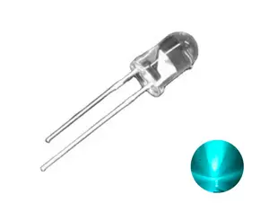 Led Light Diode [Traffic Light Series] Anti-rust 500-505nm Gold Wire Bluish Green Color Water Clear Dip 5mm LED For Crosswalk Signal