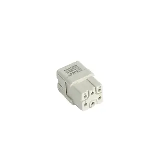 Conector de engarce de alta resistencia, conector de entrada superior similar a HARTING HAN Q5/0, 09120053001,09120053101 HQ-005, 16A, 5 + 1pin, r, 6 pines