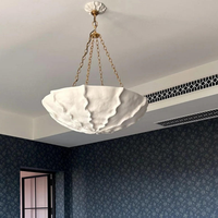 Lustre suspendu LED réglable en hauteur, style rétro français, design ancien, en laiton finition noir, pour chambre à coucher, style américain