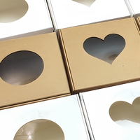 Boîte cadeau en papier kraft à motif marbré en forme de cœur pour savon, bijoux, bonbons