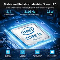 Ce PC industriel tout-en-un se connecte à divers appareils, y compris des capteurs, des imprimantes, des programmeurs PLC, une architecture silencieuse sans ventilateur