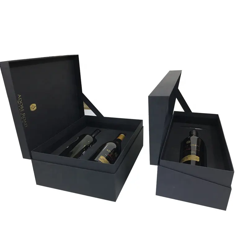 High quality custom wine glass gift box packaging with foam for wine box packaging