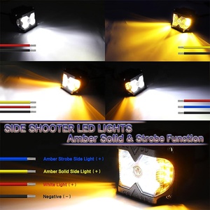 LLevo ámbar blanco doble color 3 pulgadas cubo Tirador Lateral LED pod luz para Suv <span class=keywords><strong>4x4</strong></span> Offroad Atv - Product Image 2