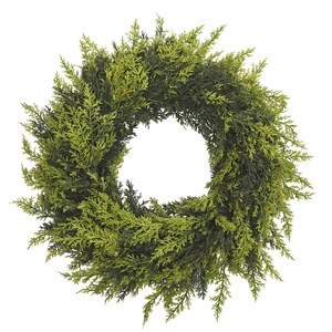 Guirnalda Navideña de Cedro Artificial de 24 Pulgadas con Ramas de <span class=keywords><strong>Pino</strong></span> Rústicas de Tacto Real para Decoración Navideña de <span class=keywords><strong>Puerta</strong></span> Principal, Pared o Ventana - Product Image 5