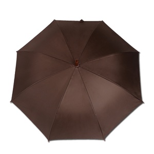 High Quality 23 Inch 8 Ribs Coloured Automatic Straight Parasol Marche <b>J</b> <b>Hook</b> Curved Handle Straight Bone Umbrella - Product Image 2