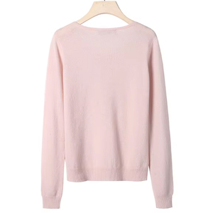 Cardigan personnalisé pour femme, manches longues, col rond, boutons sur le devant, élégant, automne-hiver, 100% cachemire, tricoté - Product Image 5
