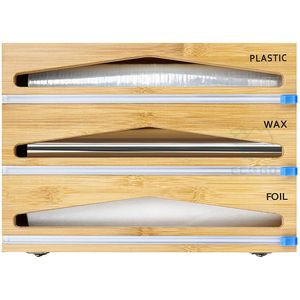 Dispensador de película de mantenimiento fresco 3 en 1 Dispensador de envoltura Cortador Corte suave Respetuoso con el medio ambiente - Product Image 5