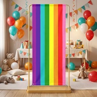 Toile de fond à motif arc-en-ciel personnalisé (design original), idéale pour les décorations de studio et les aménagements de célébrations d'événements spéciaux