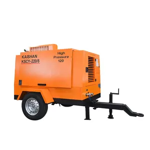 Rock drill compressor cheap price screw compressor diesel KSCY-220/8 185 cfm air compressor