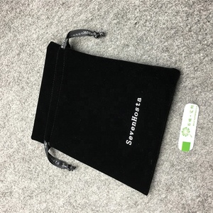 Có thể tái chế sang trọng màu đen mini Xem dây rút nhung <span class=keywords><strong>Pouch</strong></span> dây rút mềm <span class=keywords><strong>Pouch</strong></span> - Product Image 4