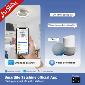 1stshine LED ventilateur <span class=keywords><strong>de</strong></span> plafond intérieur réglable 360 degrés déflecteur <span class=keywords><strong>de</strong></span> vent dimmable ventilateur <span class=keywords><strong>de</strong></span> plafond - Product Image 6