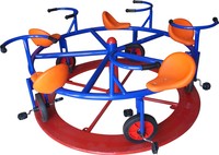 Manège pour enfants en plastique de haute qualité, volant de direction, chaise pivotante, couleur personnalisée, équipement de divertissement en plein air