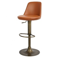 [En stock] Tabouret de bar Master Design, hauteur réglable, pivotant, luxe léger, usage domestique, cuir minimaliste italien