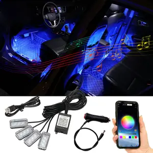 New Atmosphere Light car interior music led dashboard foot floor multicolor RGB dynamic ambient lighting strip kit