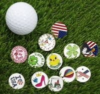 Marqueur de balle de golf portable personnalisé avec logo, en métal magnétique vert pour produits de golf de taille personnalisée haut de gamme